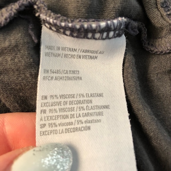 American Eagle Outfitters Gray Long Sleeve Shirt XS - Picture 7 of 8